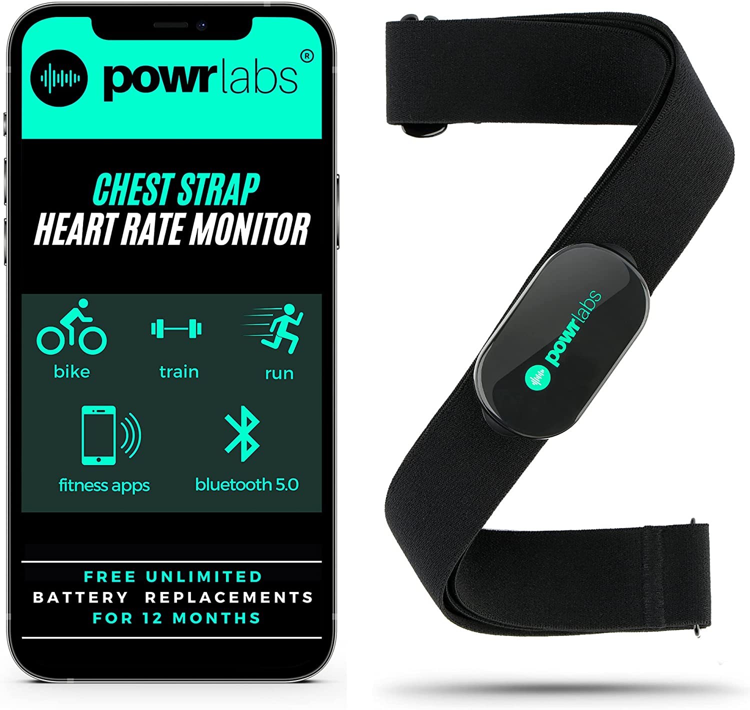 Powr Labs Heart Rate Monitor Chest Strap