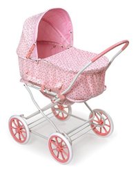 Badger Basket Pink Rosebud 3-in-1 Doll Pram