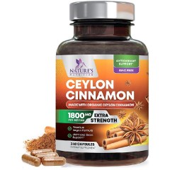 Natures Nutrition Ceylon Cinnamon Capsules,1800 mg