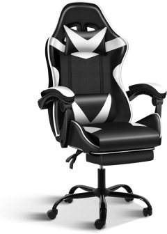 YSSOA Adjustable Swivel Chair w/ Headrest, Footrest
