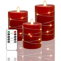 Fanzir Flameless Red Candles