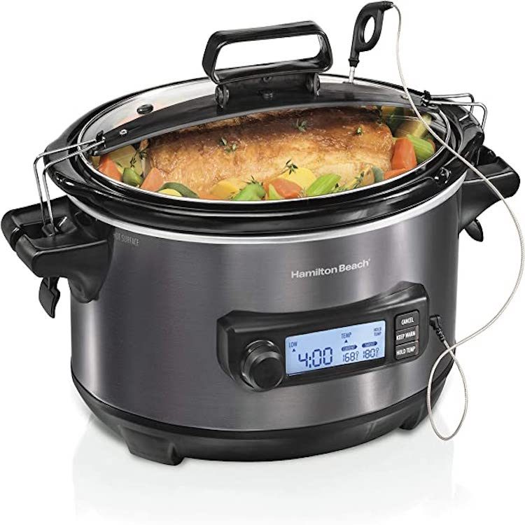 Hamilton Beach Portable 6-Quart Set &amp; Forget Digital Programmable Slow Cooker