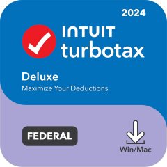 Intuit TurboTax Deluxe 2024 Tax Software, Federal Tax