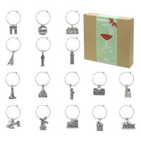 Gnollko Wine Glass Charm Rings