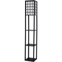 Better Homes and Gardens Grid Shelf Floor Lamp
