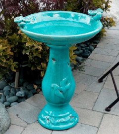 Rosalind Wheeler  Ceramic Pedestal Birdbath