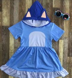 Bluey Hoodie with 3D Ears, Zip Up Hoodie, Dress Up Costume Hoodie for  Boys, Official Merch, Blue