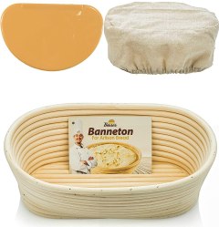 Oval Banneton Proofing Basket with Liner - Saint Germain Bakery