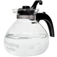 Medelco Glass Stovetop Whistling Kettle