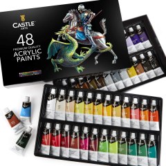 Castle Art Supplies Large Acrylic Paints Set of 48