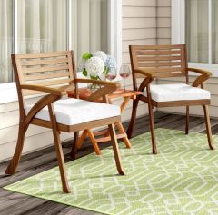 Winston Porter Brizio Outdoor Dining Armchairs with Cushions