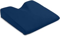 Comfysure Car Seat Wedge Pillow - Memory Foam Firm Cushion-Pain Relief - Blue