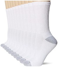 Hanes Women's Big and Tall Cushioned Crew Socks