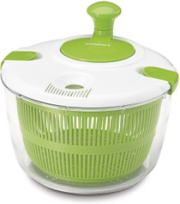 Farberware Pump Salad Spinner with Bowl, 6.6 quart, Green