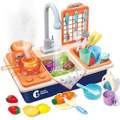 CUTE STONE Pretend Play Kitchen Sink