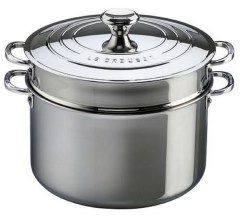 Le Creuset Signature Stainless Steel Stockpot with Colander Insert