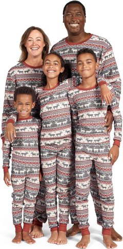 The Children's Place Moose Fair Isle Matching Christmas Pajamas