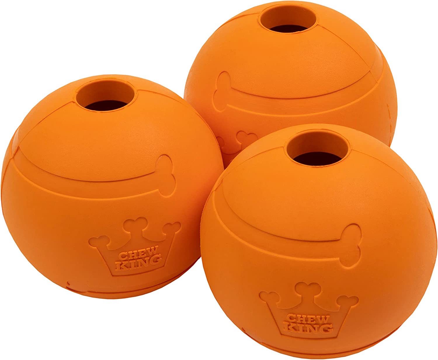 Chew King 2.5 Inch Bacon Flavor Rubber Balls, 3 Pack