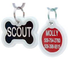 GoTags Personalized Stainless Steel ID Tag with Silencer