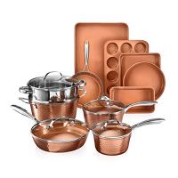 Gotham Steel 15-Piece Hammered Copper Collection