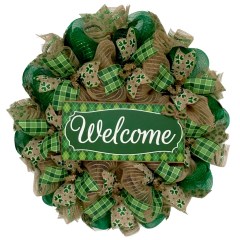 The Holiday Aisle St. Patrick's Day 24" Welcome Wreath