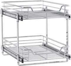 Household Essentials 2-Tier Sliding Cabinet Organizer