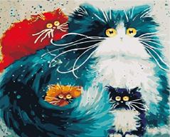 iCoostor Cats Paint by Numbers DIY Acrylic Painting Kit