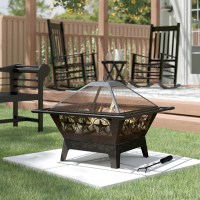 Union Rustic Kamarianna Steel Wood Burning Fire Pit