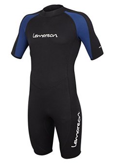 Lemorecn Wetsuits Mens Neoprene 3mm Shorty Diving Suit