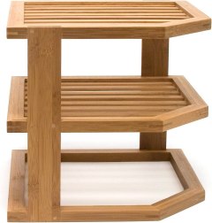 Lipper International Bamboo 3-Tier Corner Shelf