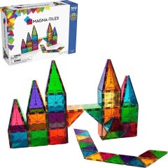 Magna-Tiles 100-Piece Clear Colors Set