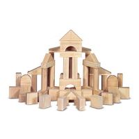 Melissa & Doug Standard Unit Solid-Wood Building Blocks With Wooden Storage Tray