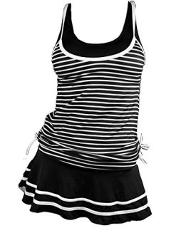 MiYang Striped Vintage Swim Dress