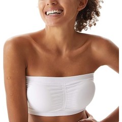 TheMogan Women's Seamless Removable Pad Wire Free Bandeau Bra