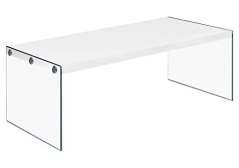 Monarch Specialties Tempered Glass Coffee Table