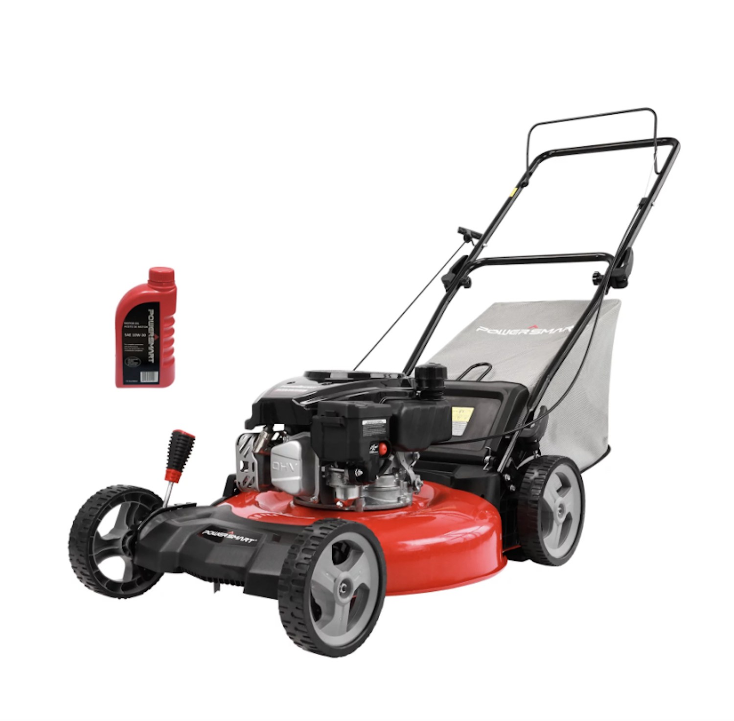 PowerSmart 21-inch 3-in-1 Gas Powered Push Lawn Mower with 144CC Engine