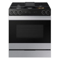 Samsung Bespoke 6.0 cu. ft. Smart Slide-In Gas Range with Smart Oven Camera & Illuminated Precision Knobs