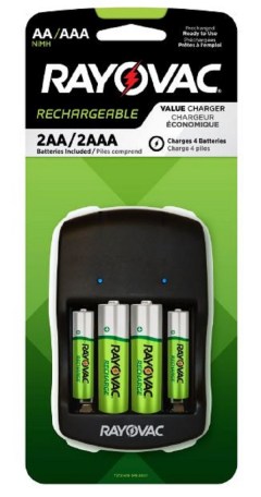 Rayovac  AA and AAA Rechargeable Batteries and Charger