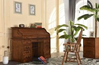 Country Marketplace 54" Oak Wood Executive Desk.