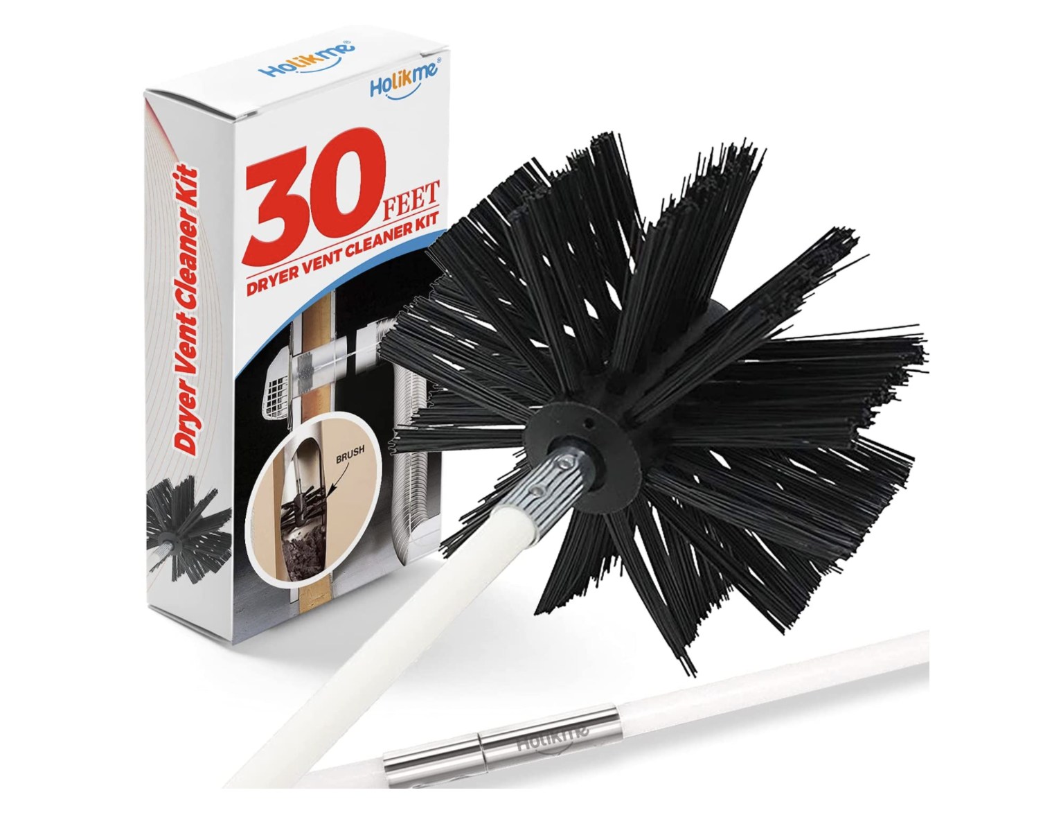 Holikme 30 Foot Fireplace Chimney Brush