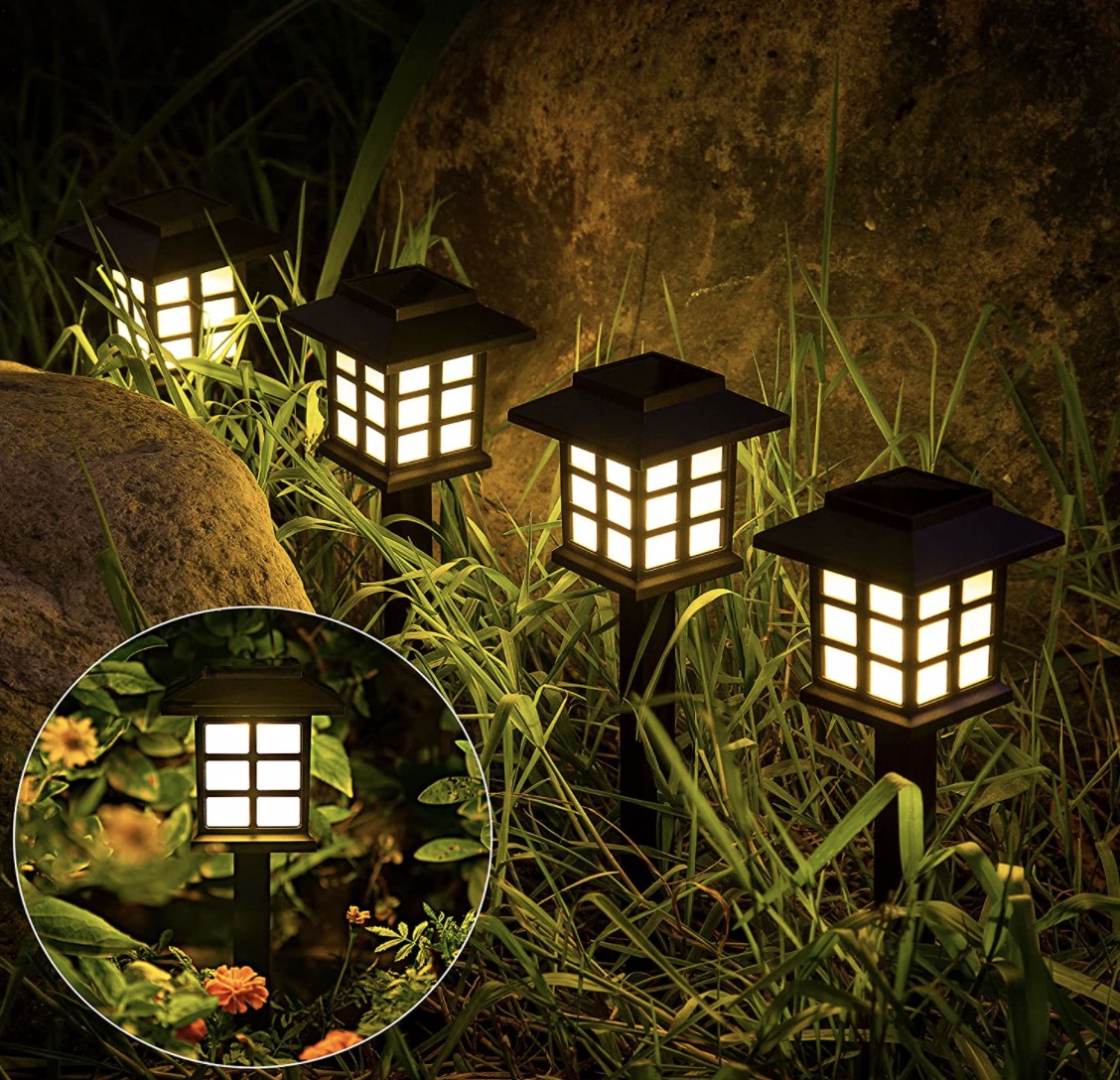 GIGALUMI 8 Pack Solar Pathway Lights