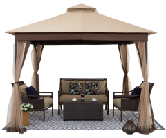 StarEcho Steel Patio Gazebo, 10 x 10 ft.