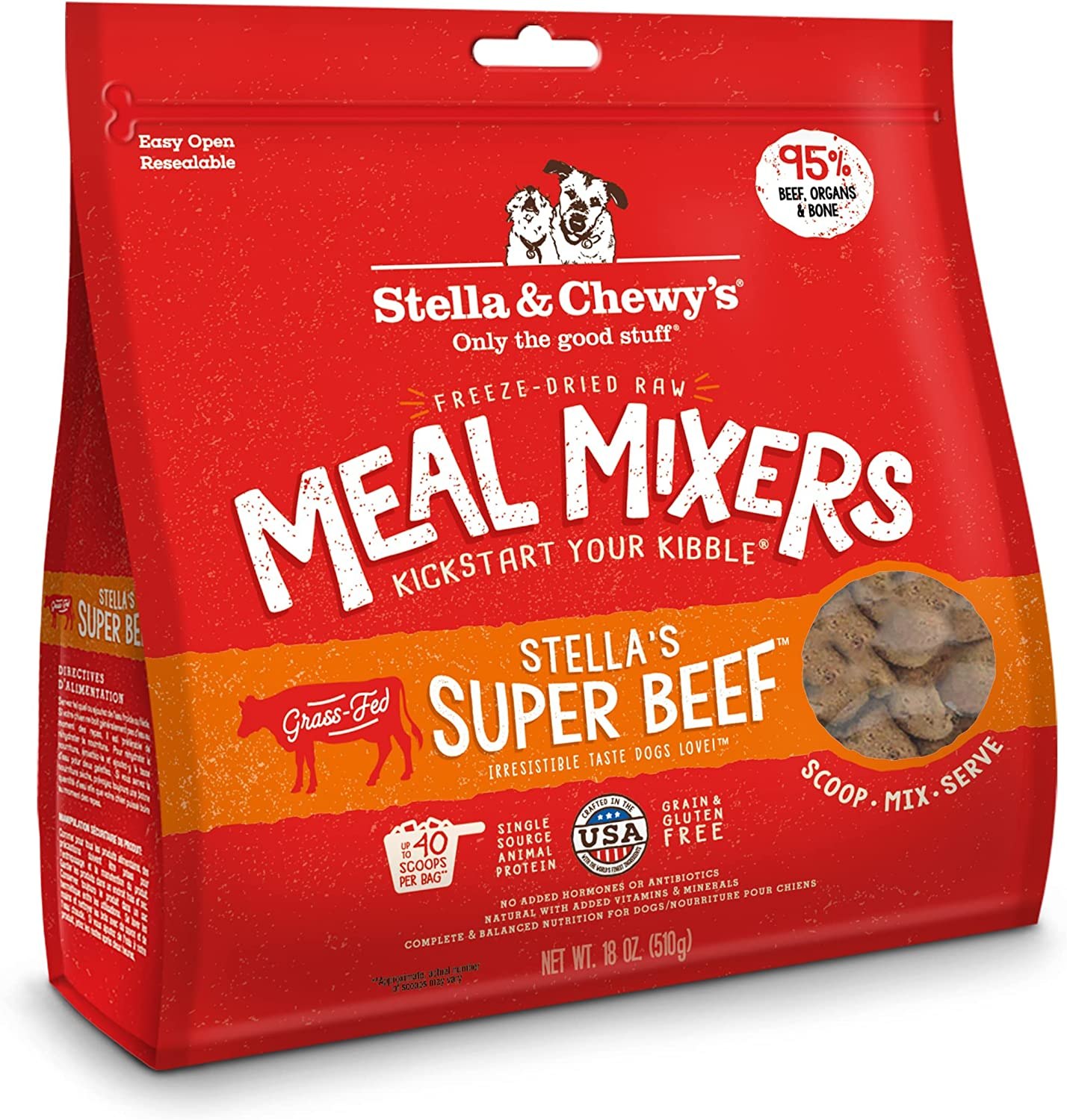 Stella &amp; Chewy&#039;s Beef Freeze-Dried Raw Dog Food Topper
