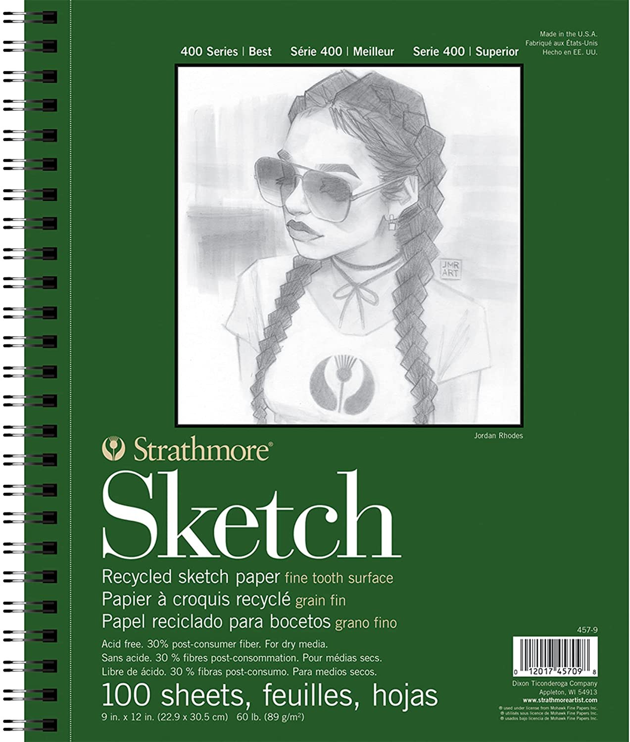Strathmore 400 Series Recycled Sketch Pad, 9 x 12-Inch