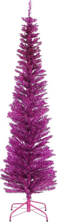 National Tree Company 6-Foot Purple Tinsel Christmas Tree