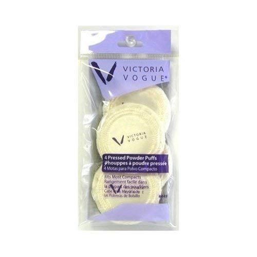 Victoria Vogue Round Pressed Powder Puffs, Pack of 4